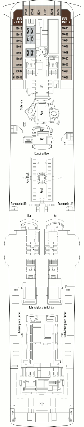 MSC Bellissima - Deck Fifteen