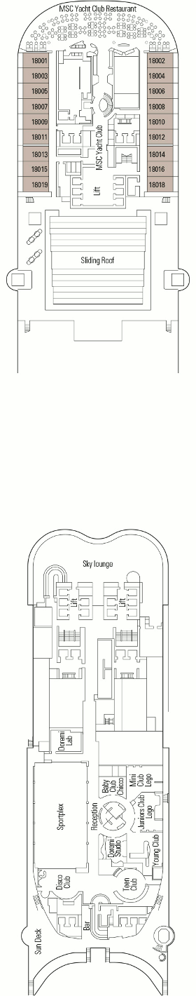 MSC Bellissima - Deck Eighteen