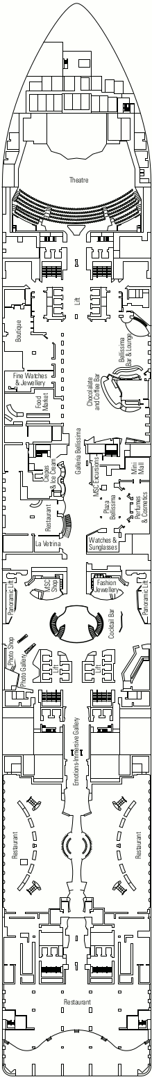 MSC Bellissima - Deck Six