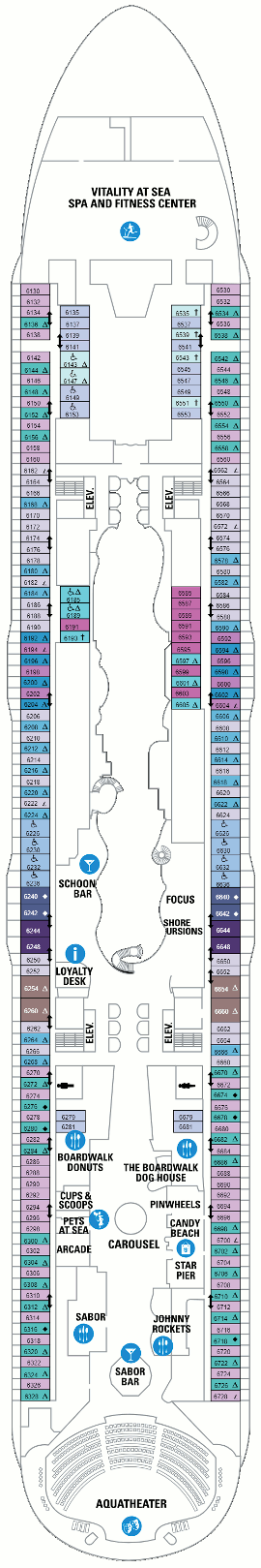 Allure of the Seas - Deck Six