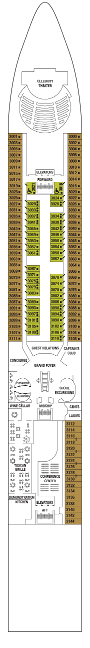 Celebrity Millennium - Deck 3