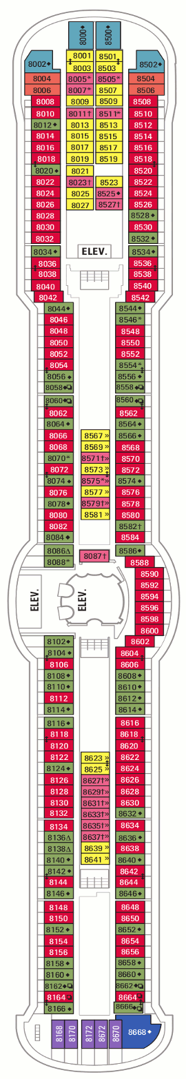 Brilliance of the Seas - Deck Eight