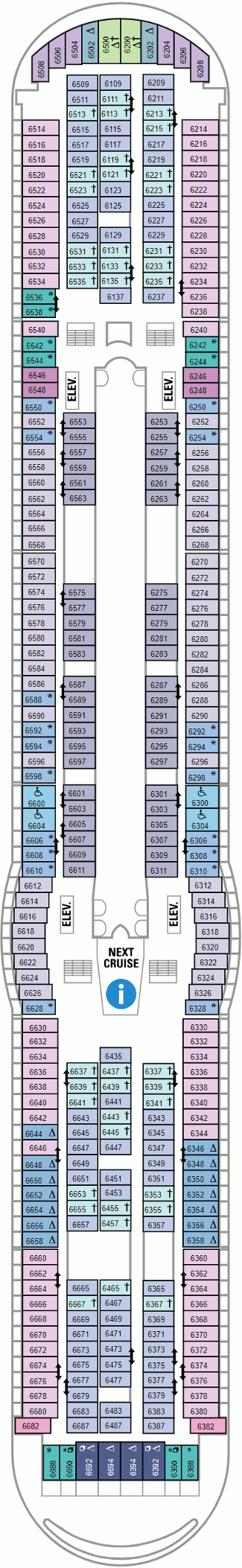 Voyager Of The Seas - Deck Six