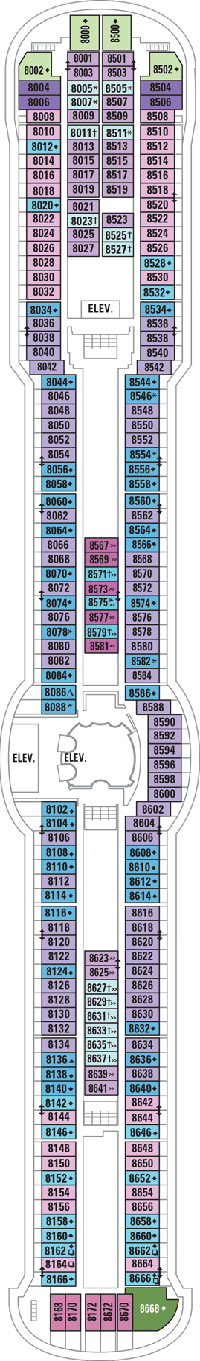 Radiance Of The Seas - Deck Eight