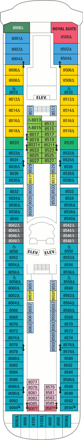 Rhapsody of the Seas - Deck Eight