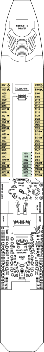 Celebrity Silhouette - Deck 3