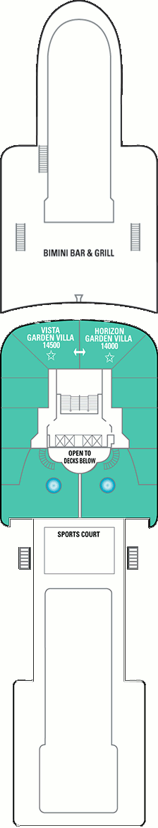 Norwegian Dawn - Deck Fourteen